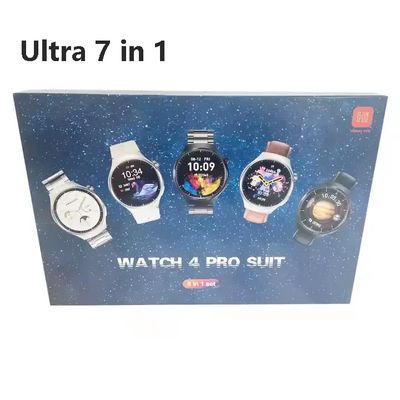 Montre connectée 7 en 1 Ultra-Smart, multi-sports, avec 7 sangles, chargeur sans fil, écran tactile, téléphone, wifi, Bluetooth