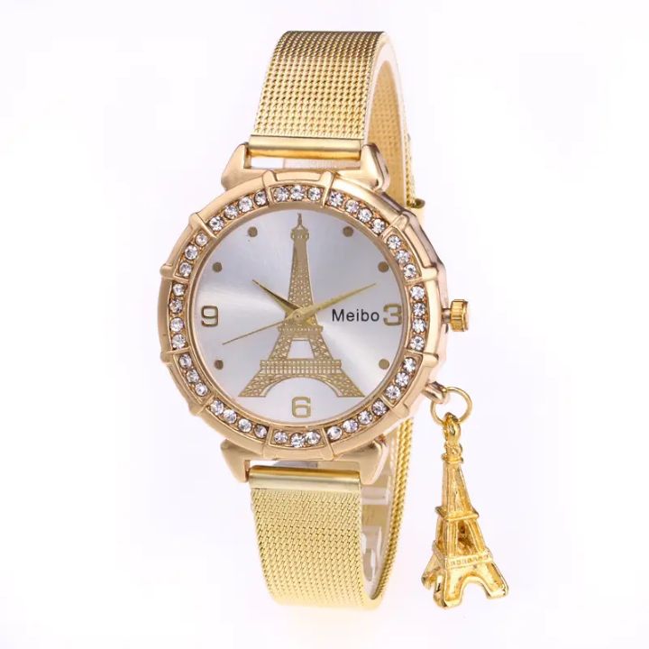 Montre pour femme Fashion Tour Eiffel, Boîte à montre offerte