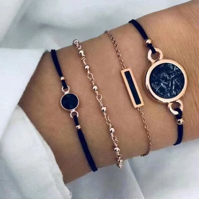Ensemble 5Pcs Bracelets Fashion Leaf  pour femmes, 5 variantes