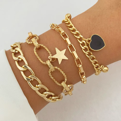 Ensemble 4Pcs Bracelets Fashion pour femmes, 4 variantes