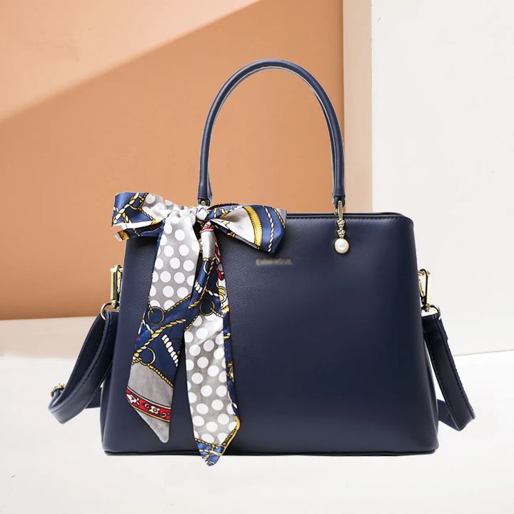 Sac à main Fourre-tout élégant, écharpe offerte, en Cuir PU de haute qualité