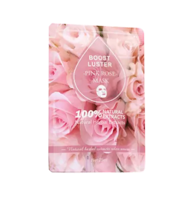 Boite de 10 masques en tissu aux extraits 100 % naturels de rose, pour soins du visage, masque facial cosmétique éclaircissant revitalisant