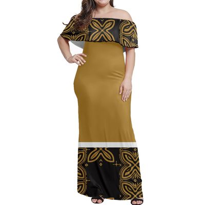 New Design Polynesian Pride Dress Flowers Samoan  Plus Size Maxi Custom Pattern Casual Dresses Women Long Dress