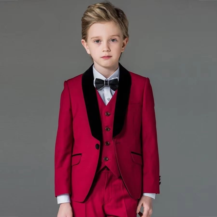 Customizable Boy Flower Boys Formal Wedding Party Suits Kids Groom Tuxedos Children Suits Custom Made Boy's Suit