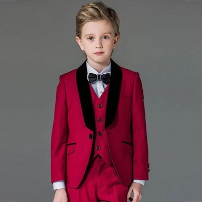 Customizable Boy Flower Boys Formal Wedding Party Suits Kids Groom Tuxedos Children Suits Custom Made Boy's Suit
