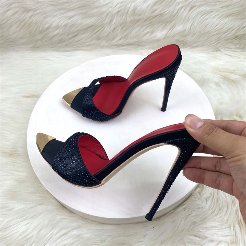 Strange Luxury Heel Sandalias Mujer Tacon Alto  Trendy Slippers Mules Shoes Heels for Ladies 2025