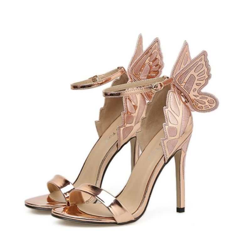 2024 New Fashion Ladies butterfly Pointed Toe Stiletto Wedding Shoes  High Heels for Women