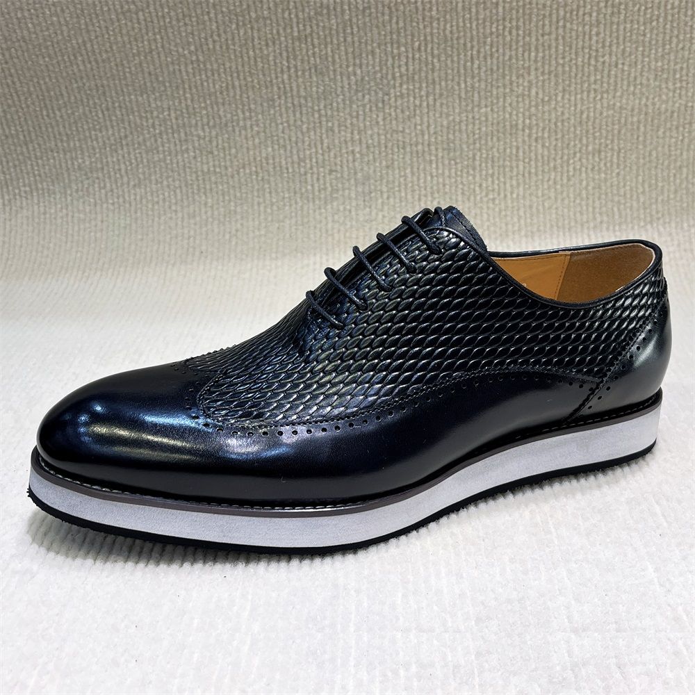 New Arrival Men's Dress Shoes Oxfords Premium Quality Real Leather Handmade Casual Spring Lace Sports Design