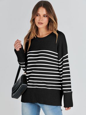 Women's Casual Fall/Winter Crew Neck Pullover Loose Fleece Sweater Top with Ruched Decoration