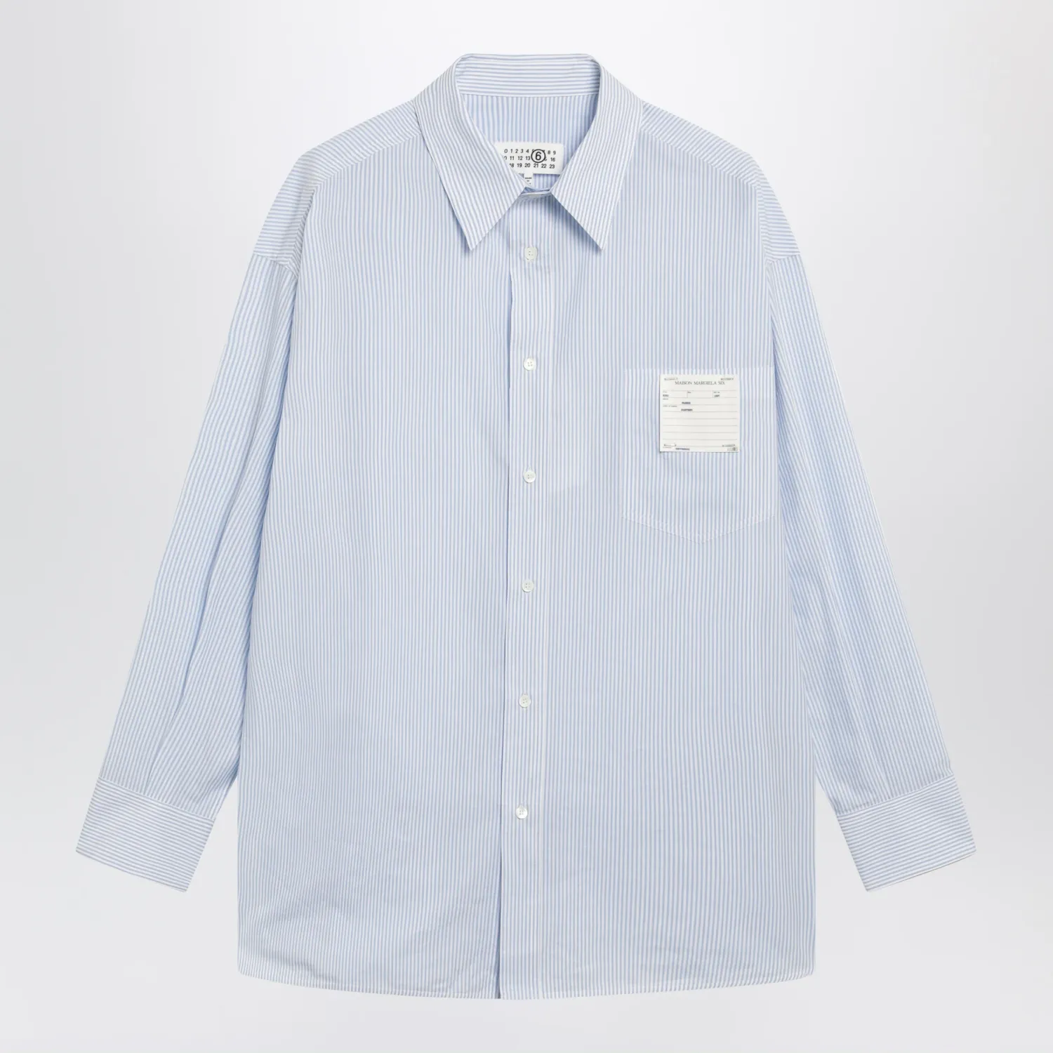 MM6 Maison Margiela White/light blue striped cotton shirt