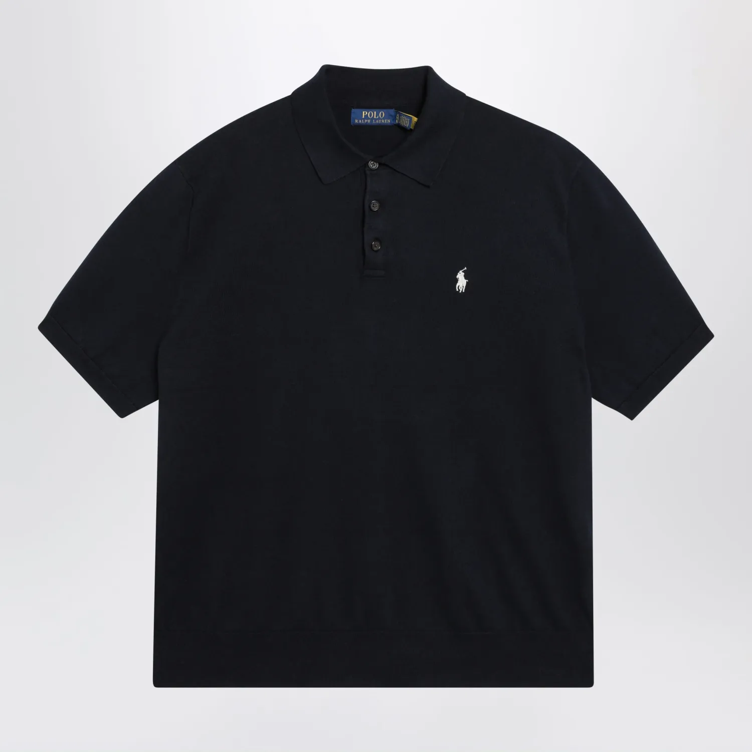 Polo Ralph Lauren Navy blue cotton knit polo