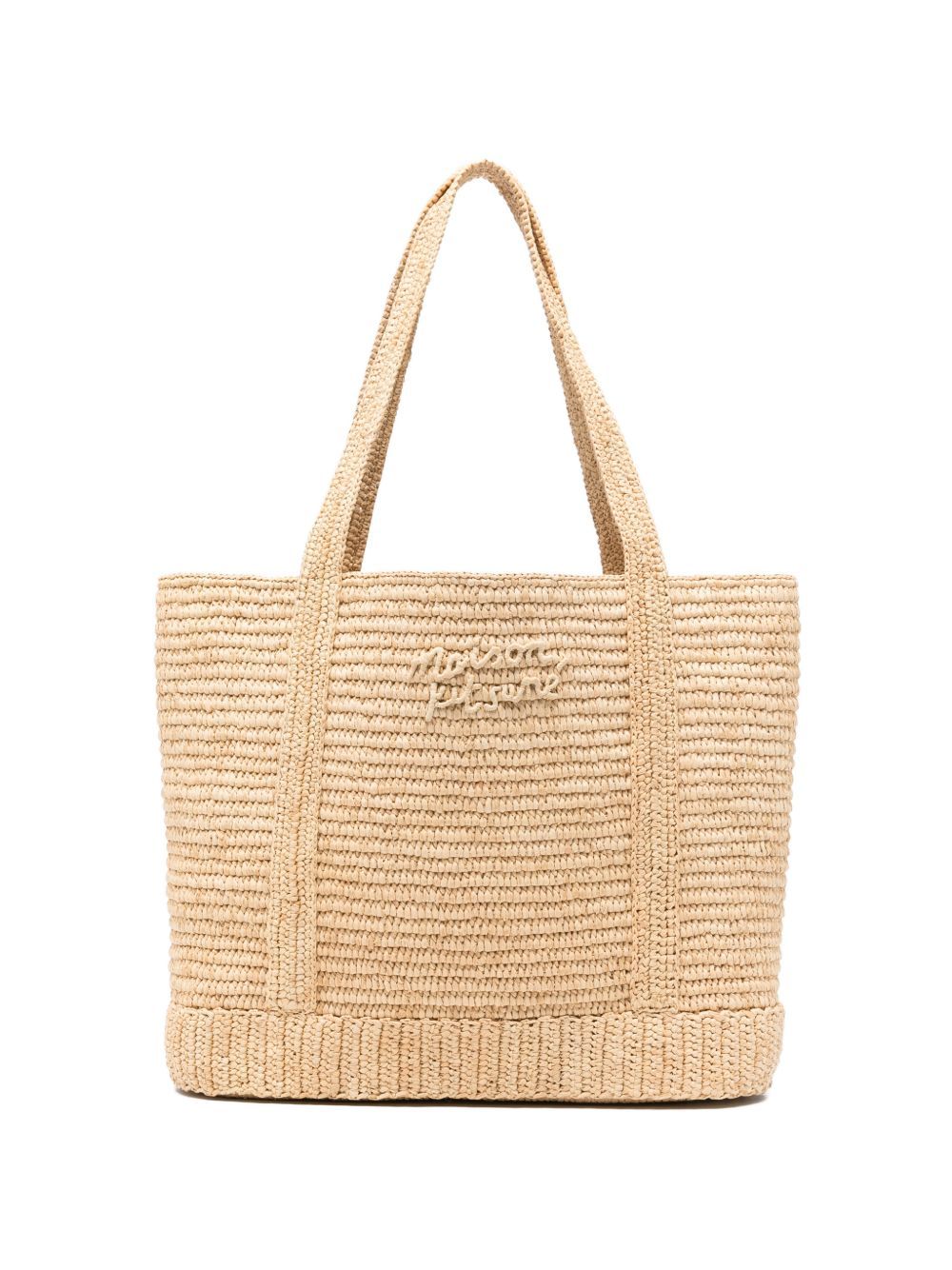 Maison KitsunÃ© Raffia Tote Bag