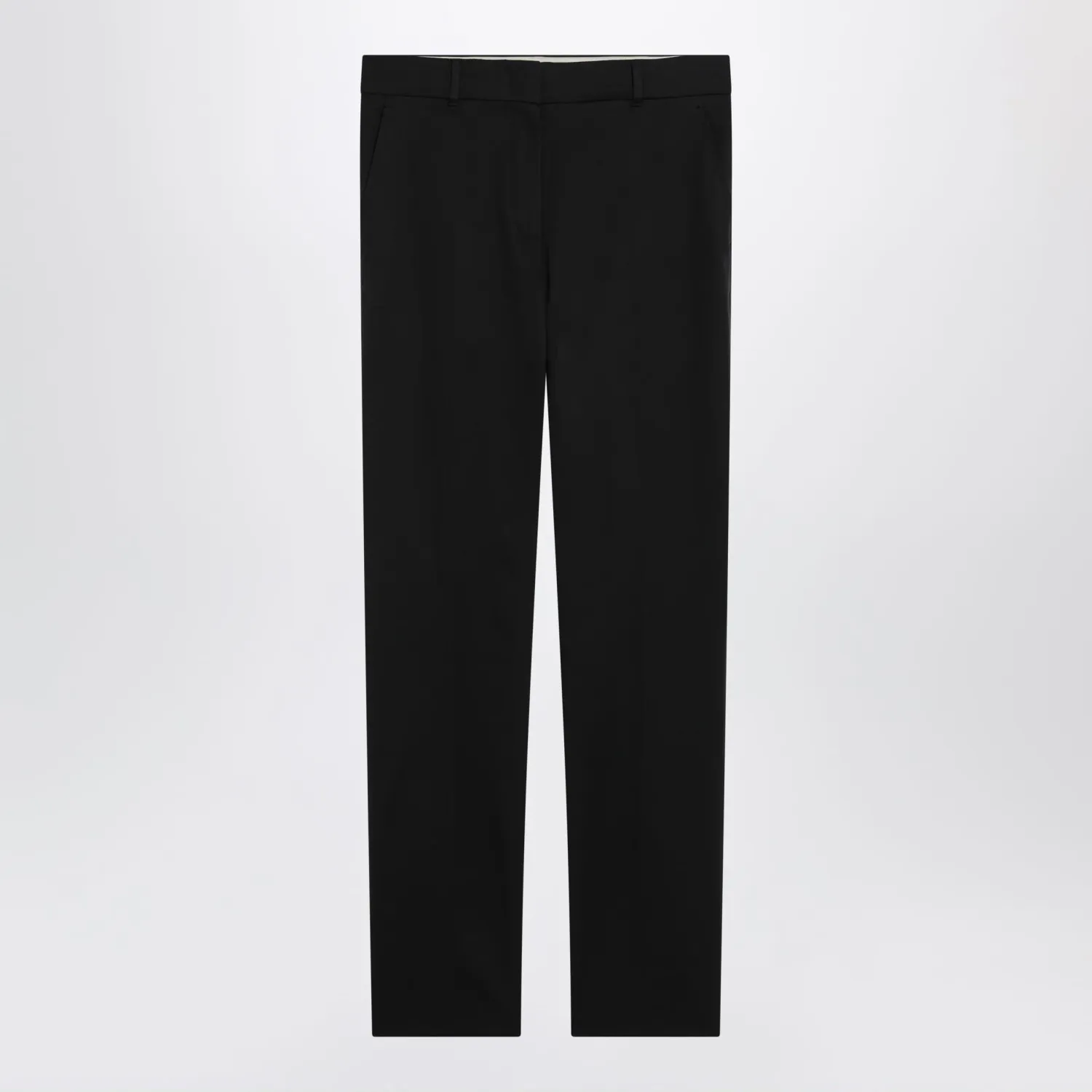 Max Mara Studio Black stretch cotton trousers