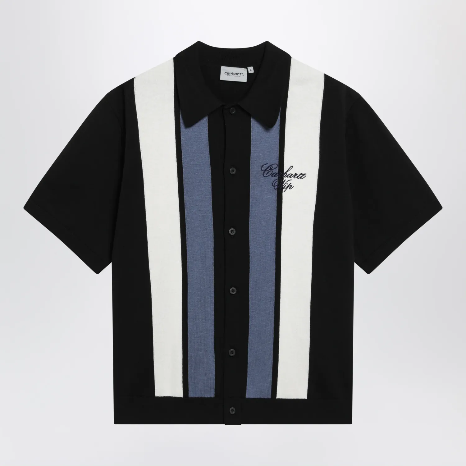Carhartt WIP Black striped S/S Mello knit shirt