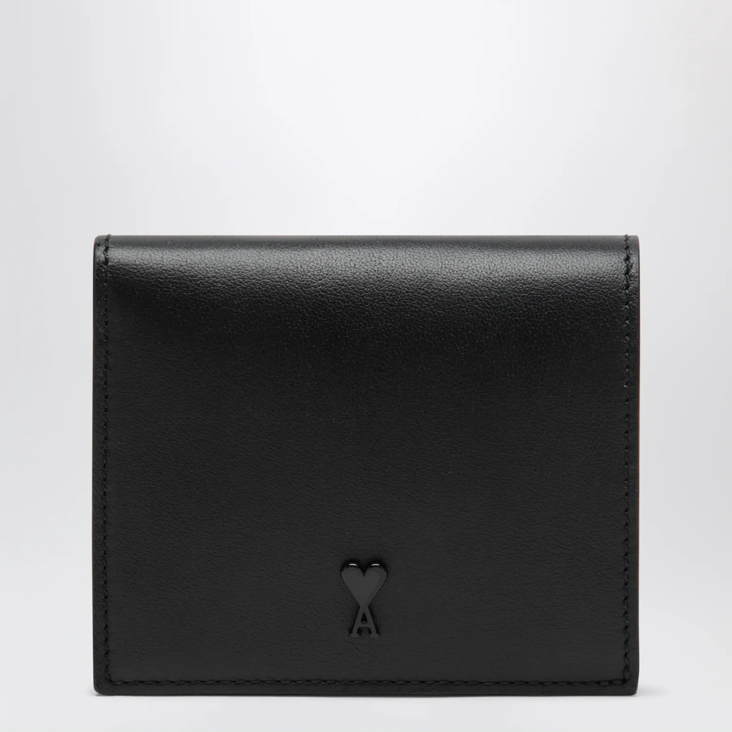 Ami Paris Ami de Coeur bifold wallet in cowhide leather, black