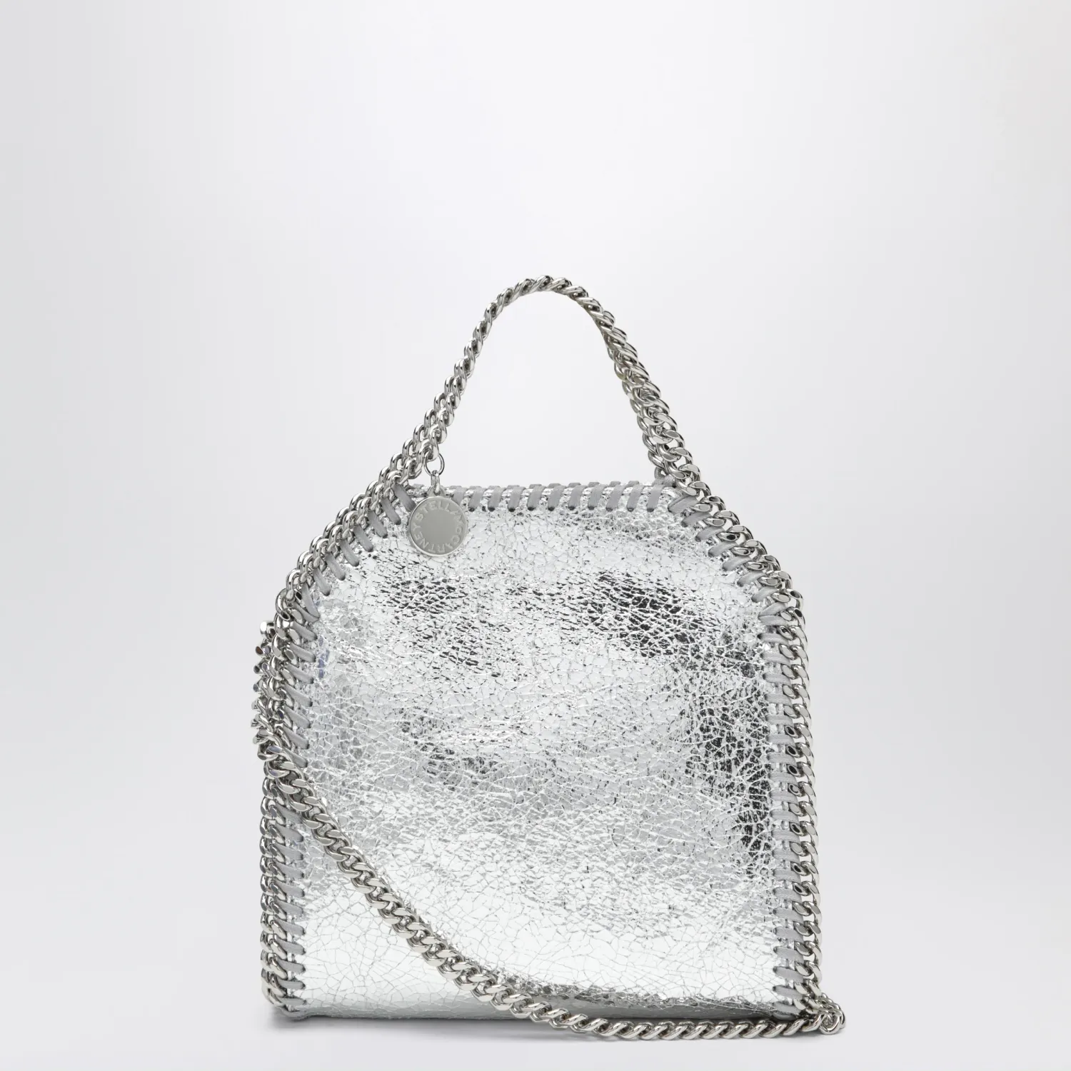 Stella McCartney Falabella micro tote bag in silver