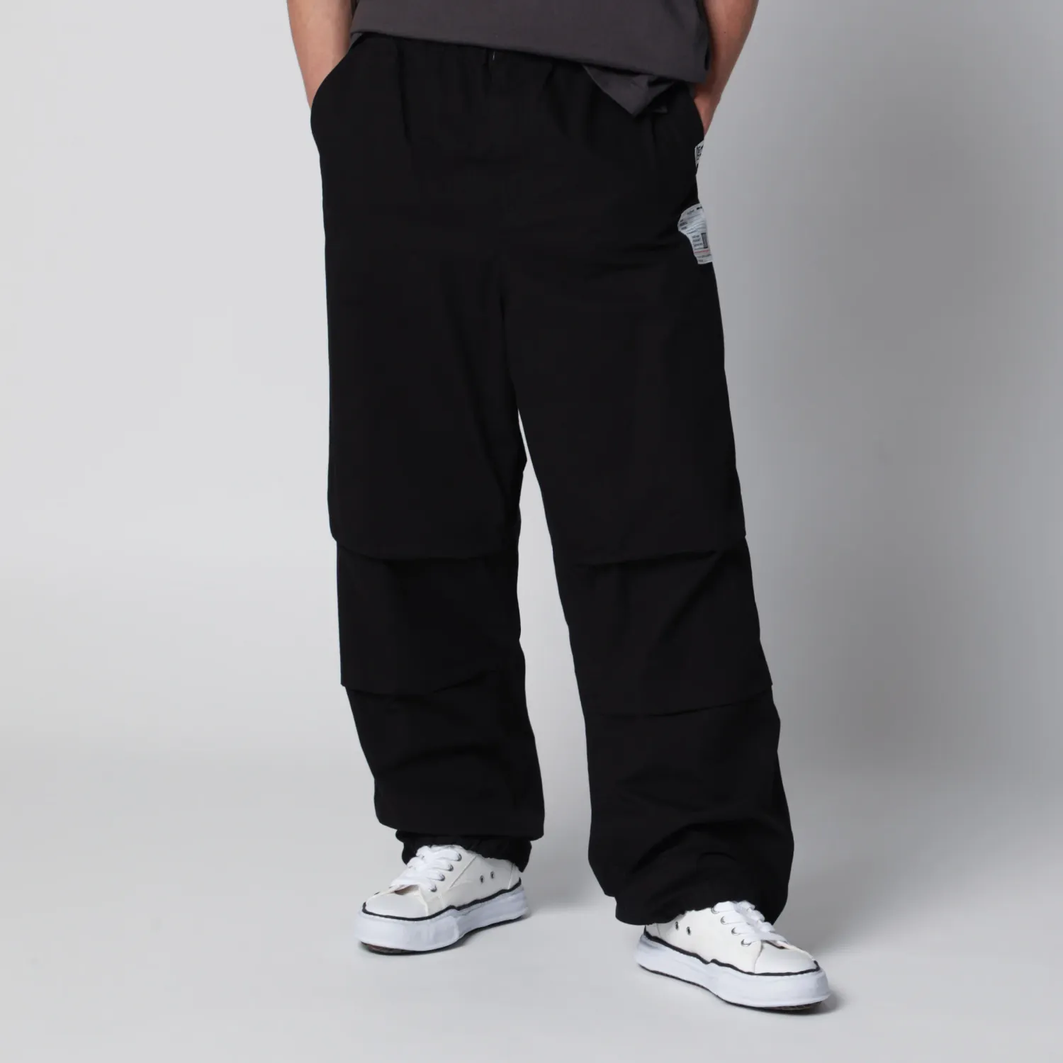 Maison MIHARA YASUHIRO Black cotton ripstop parachute trousers