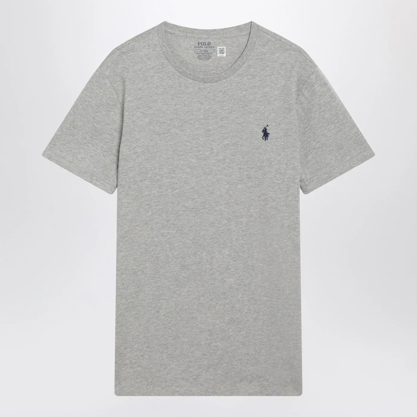 Polo Ralph Lauren Grey mélange cotton Custom Slim-Fit T-shirt