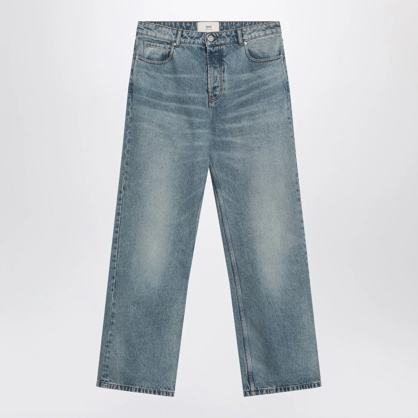 Ami Paris Blue washed-effect jeans