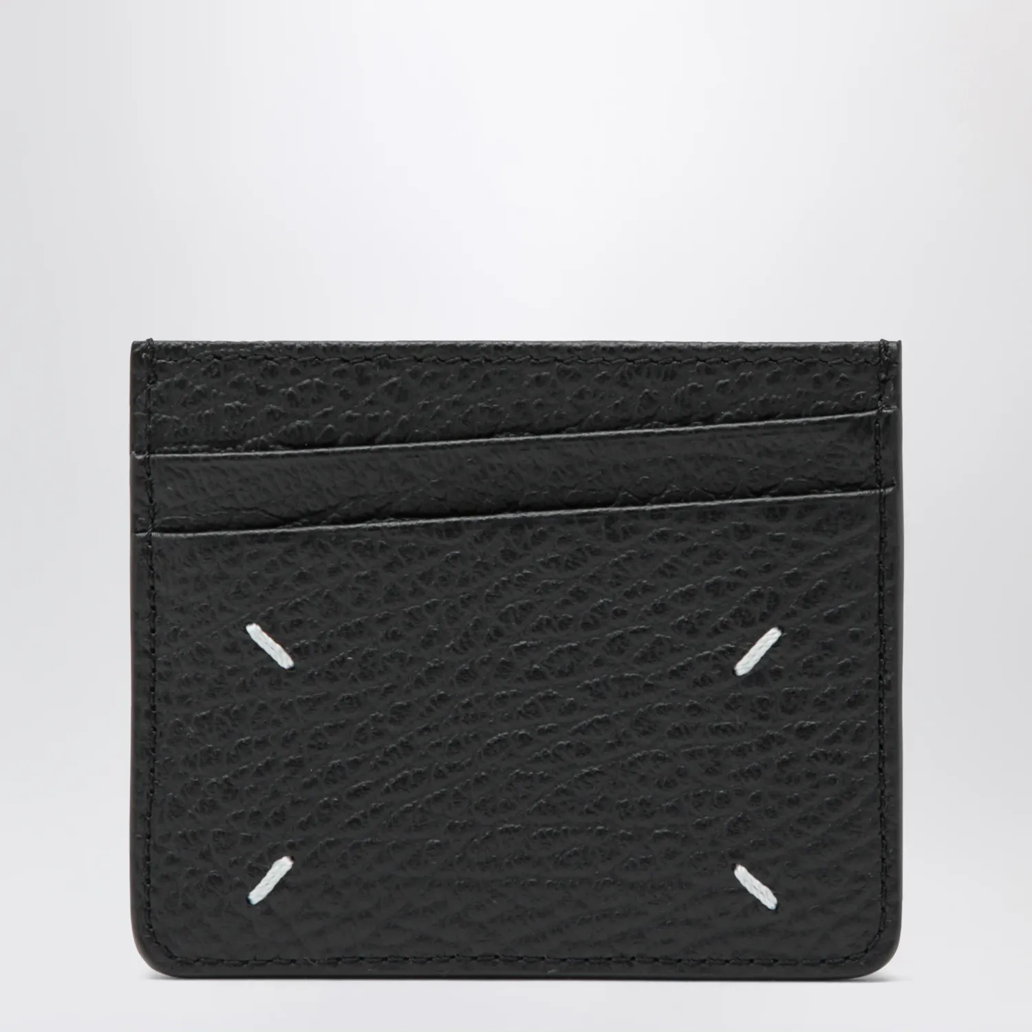 Maison Margiela Black Four Stitches calfskin card holder