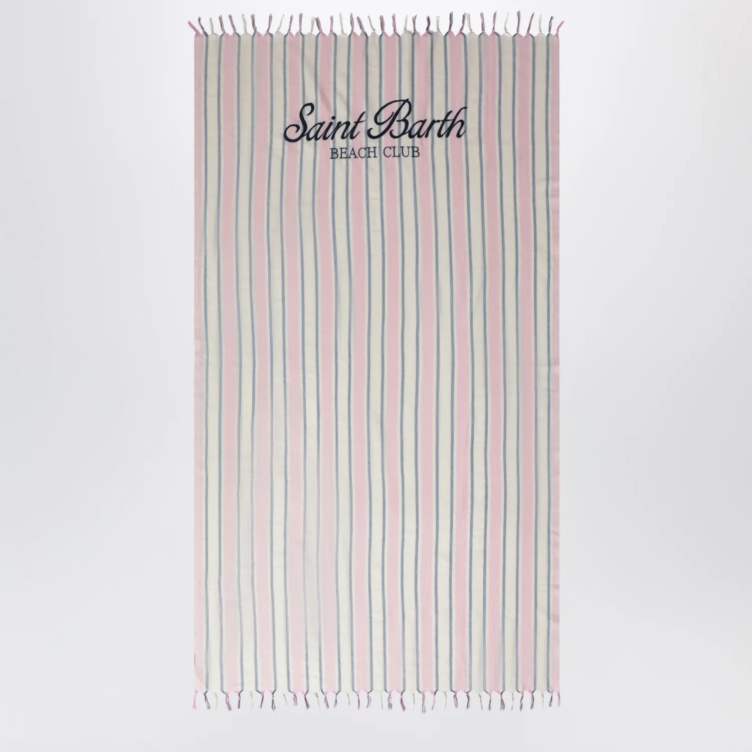 MC2 Saint Barth Striped beach towel with logo embroidery