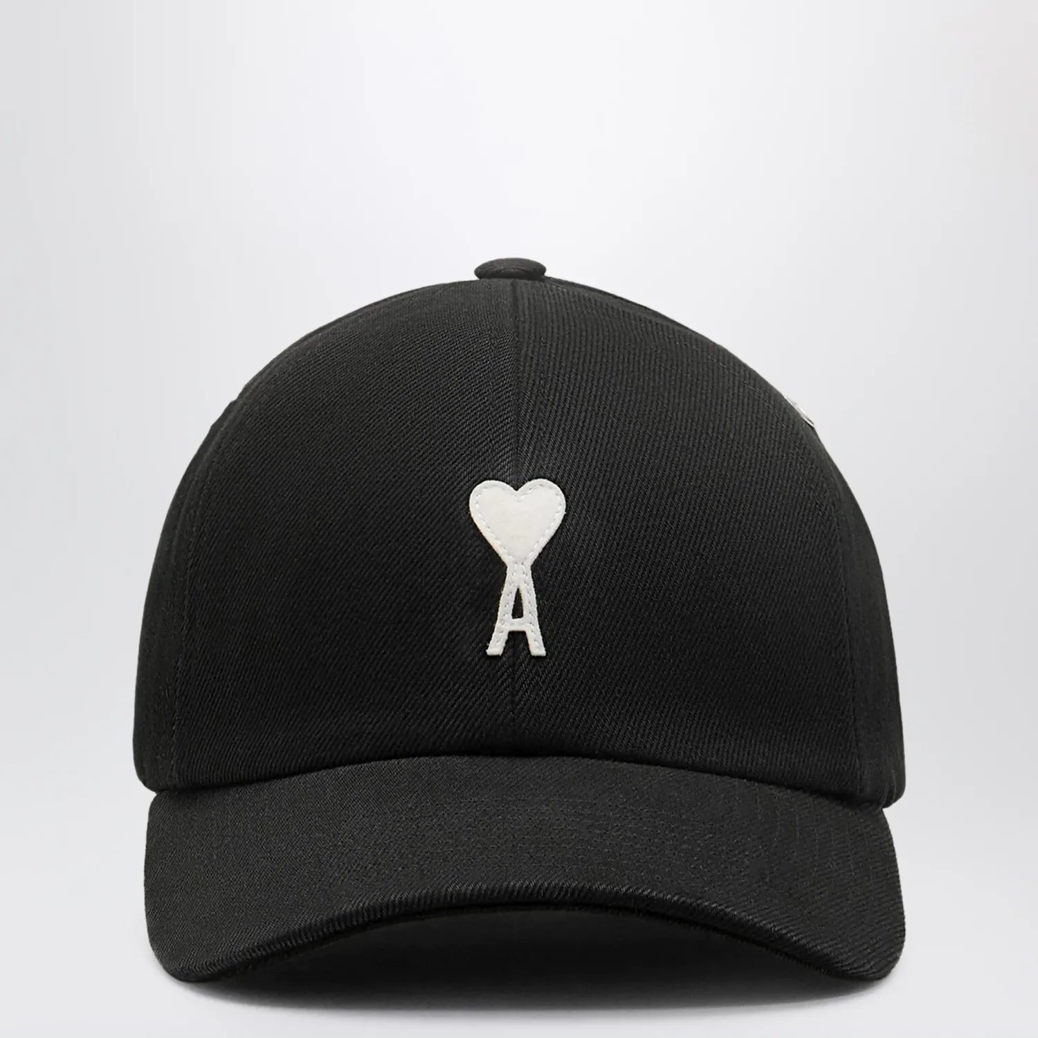 Ami Paris Black Ami De Coeur baseball cap