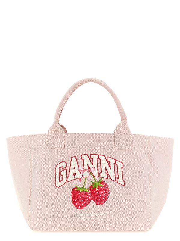 Ganni Medium Raspberry Shopping Bag