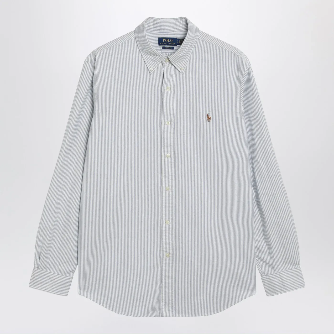 Polo Ralph Lauren Light blue/white striped Oxford shirt Custom-fit