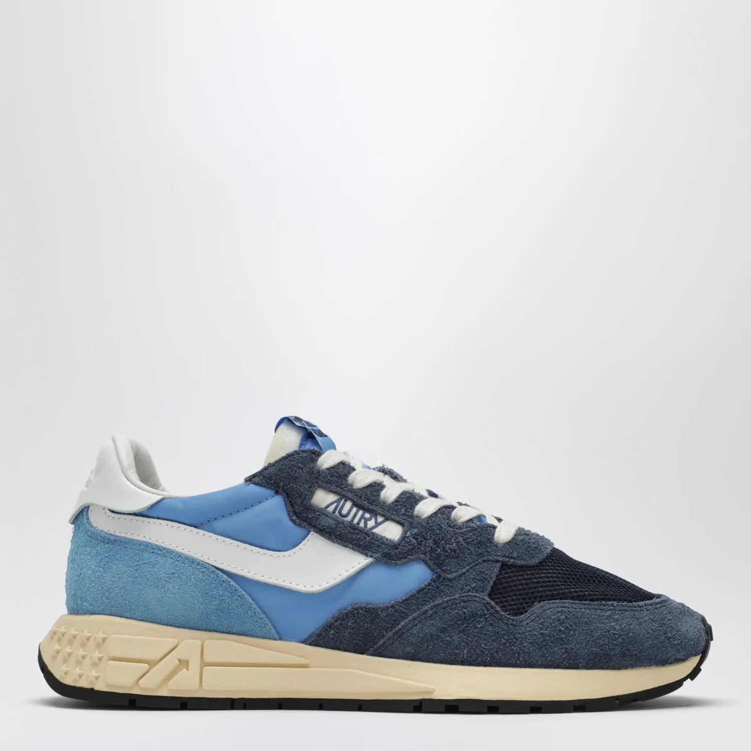 AUTRY Reelwind Low sneakers in blue nylon and suede