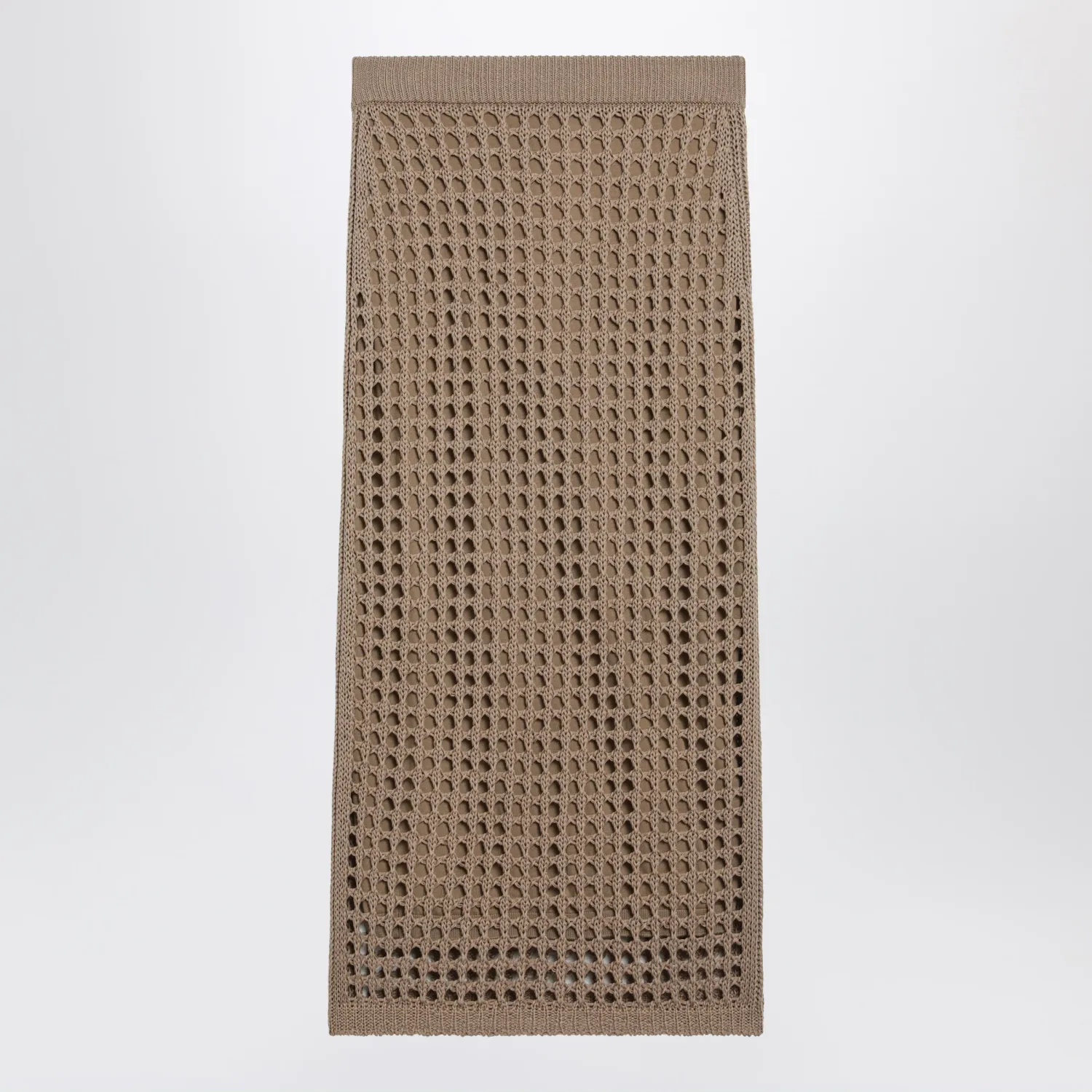 Max Mara Mesh cotton maxi skirt in Desert