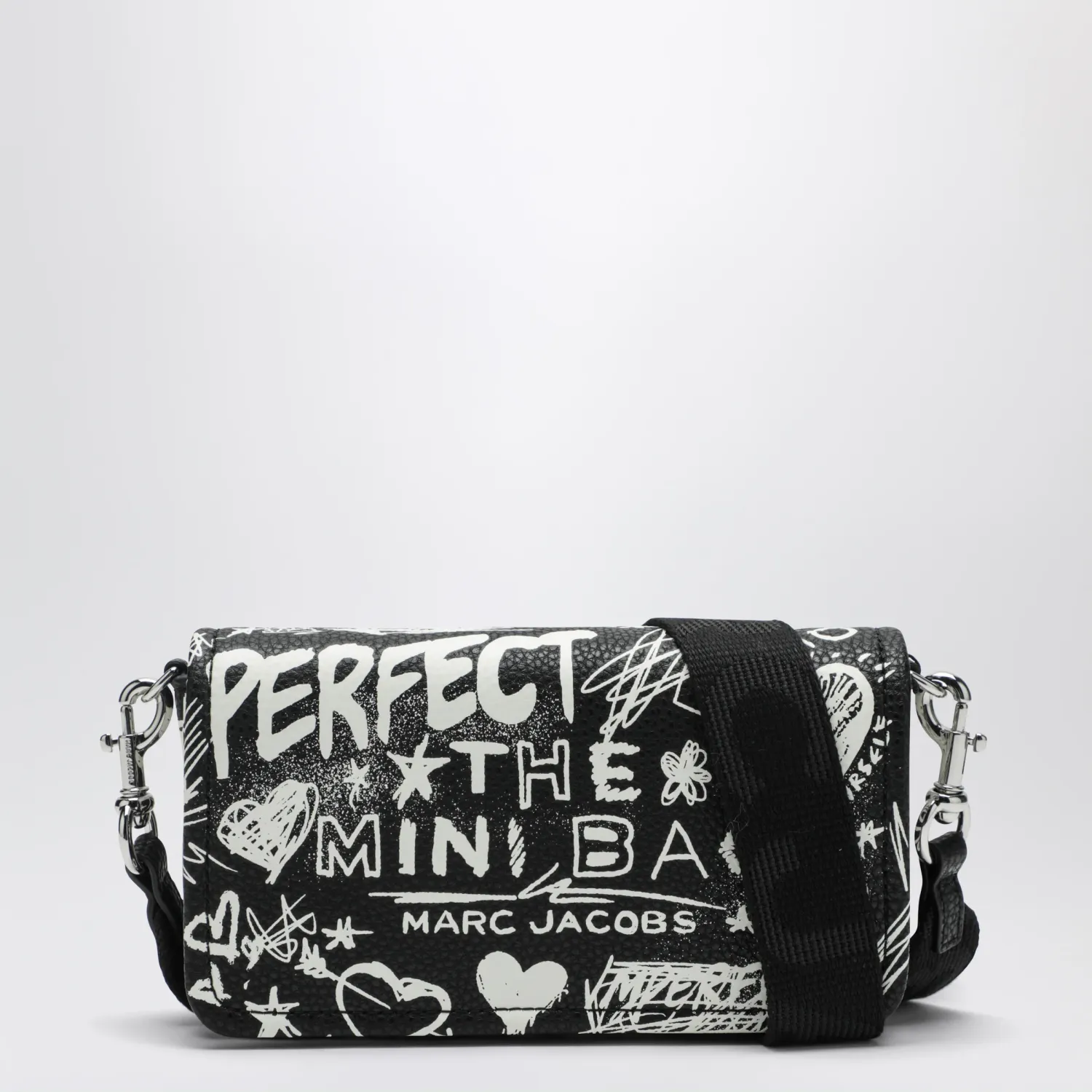 Marc Jacobs Mini shoulder bag black with punk lettering
