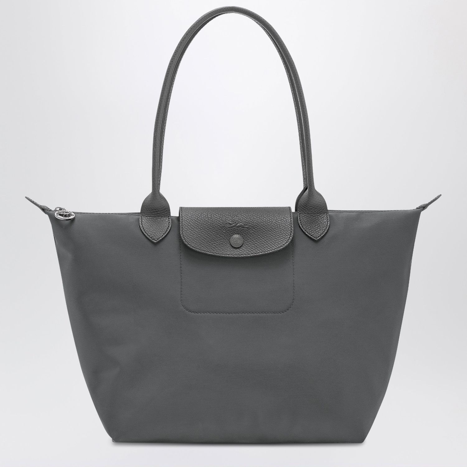 Longchamp Anthracite grey shopping bag M Le Pliage One