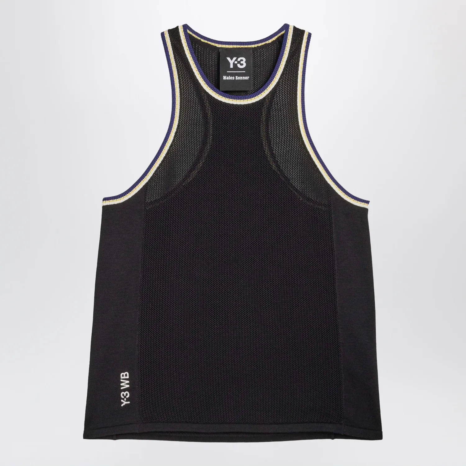adidas by Wales Bonner Y-3 Black cotton-blend knit tank top