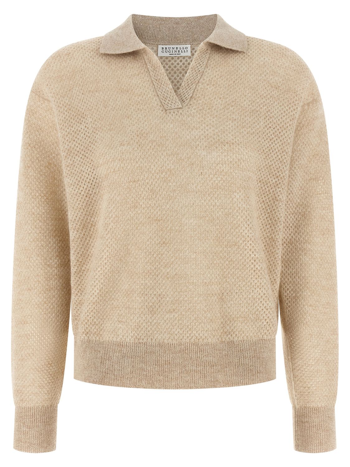 Brunello Cucinelli Waffle Processing Polo Shirt