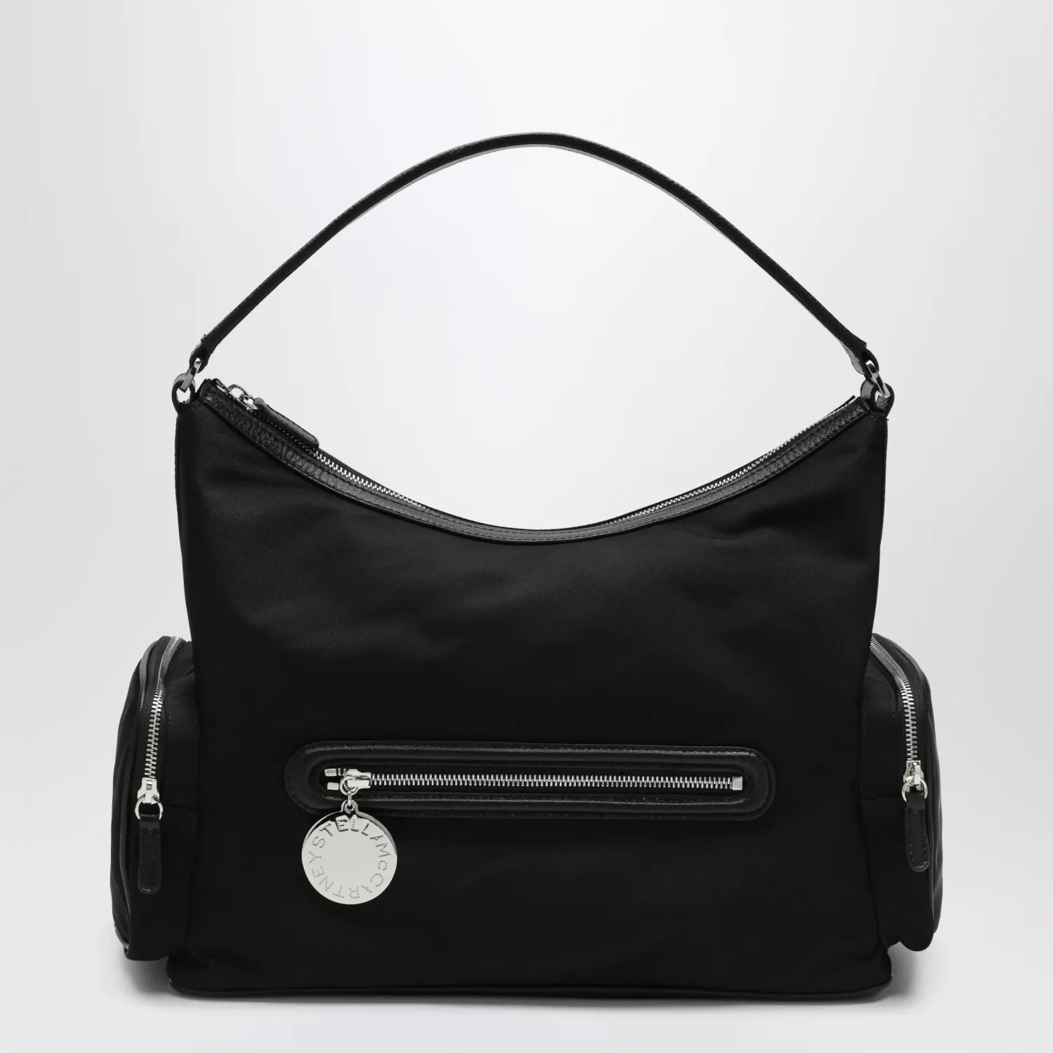 Stella McCartney Dartmoor shoulder bag in ECONYL, ultra black