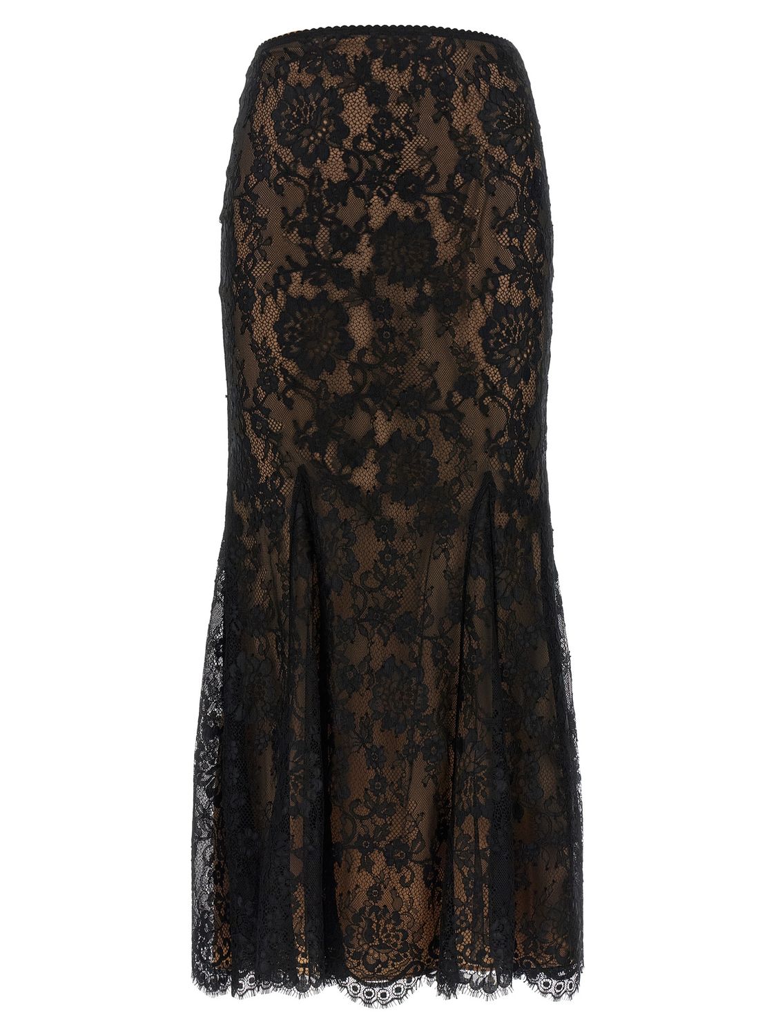 Self-Portrait Black Lace Midi Skirt