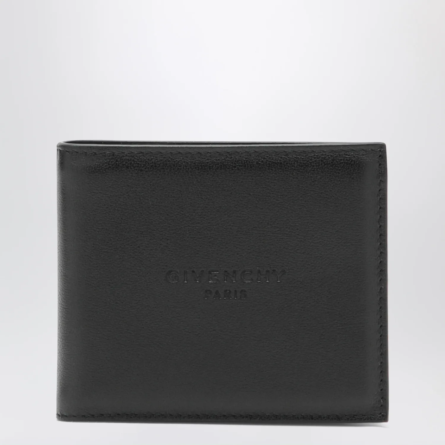 Givenchy Embossed-logo calf leather wallet in black