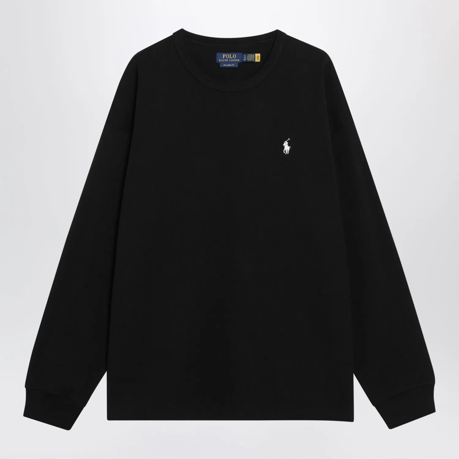 Polo Ralph Lauren Black cotton Relaxed-Fit crewneck sweatshirt