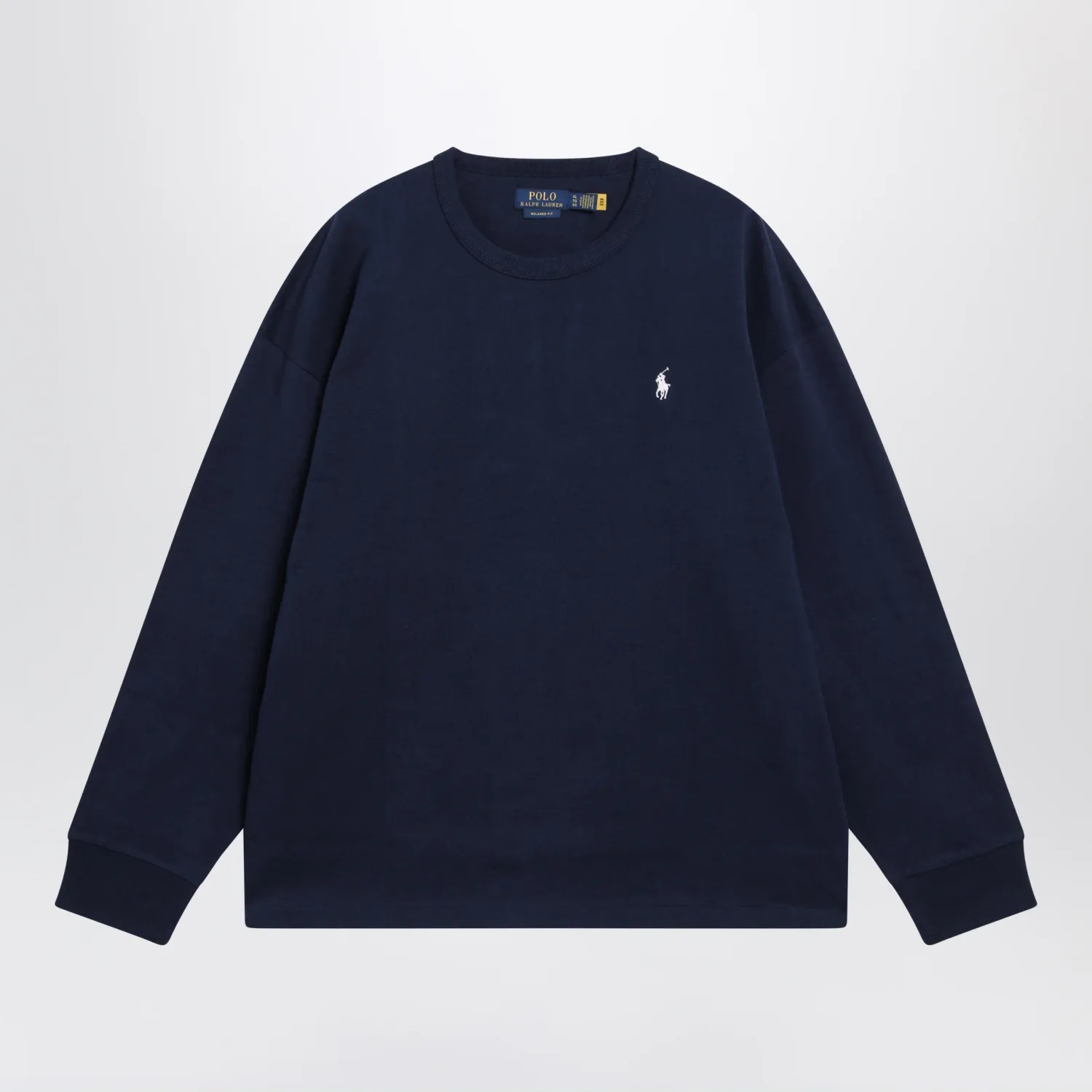Polo Ralph Lauren Navy cotton Relaxed-Fit crewneck sweatshirt