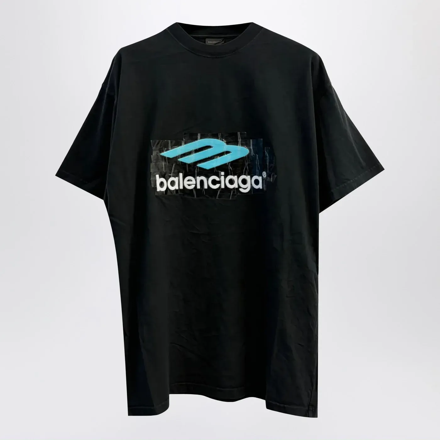 Balenciaga Oversized washed black 3B T-shirt