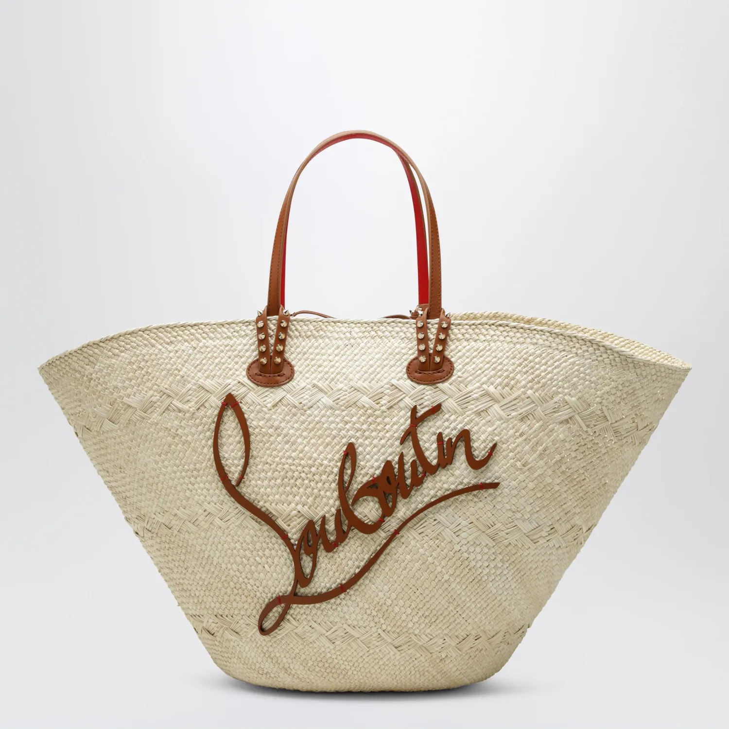 Christian Louboutin Raffia and calf leather Tote bag Cabata large