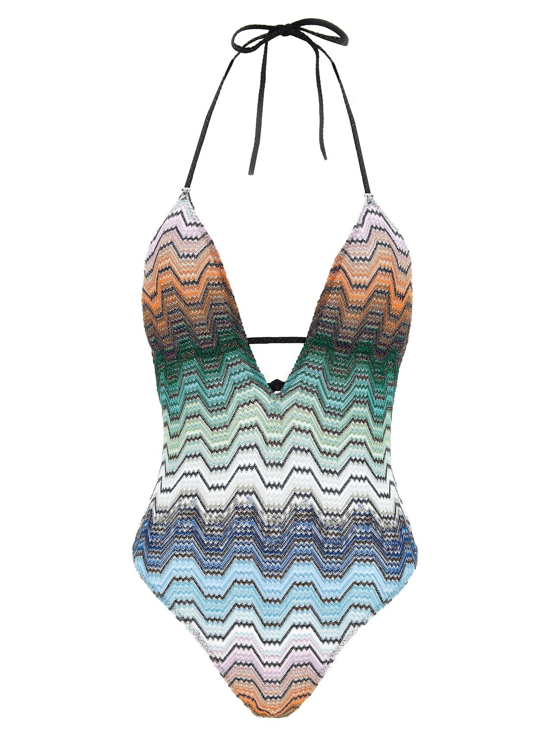 Missoni Greek Pattern One-piece Swimsuit