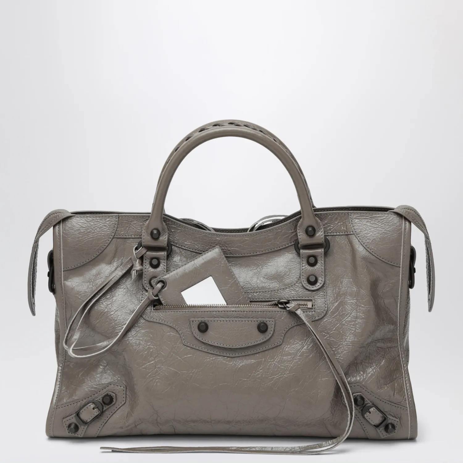 Balenciaga Le City medium handbag in dark walnut leather