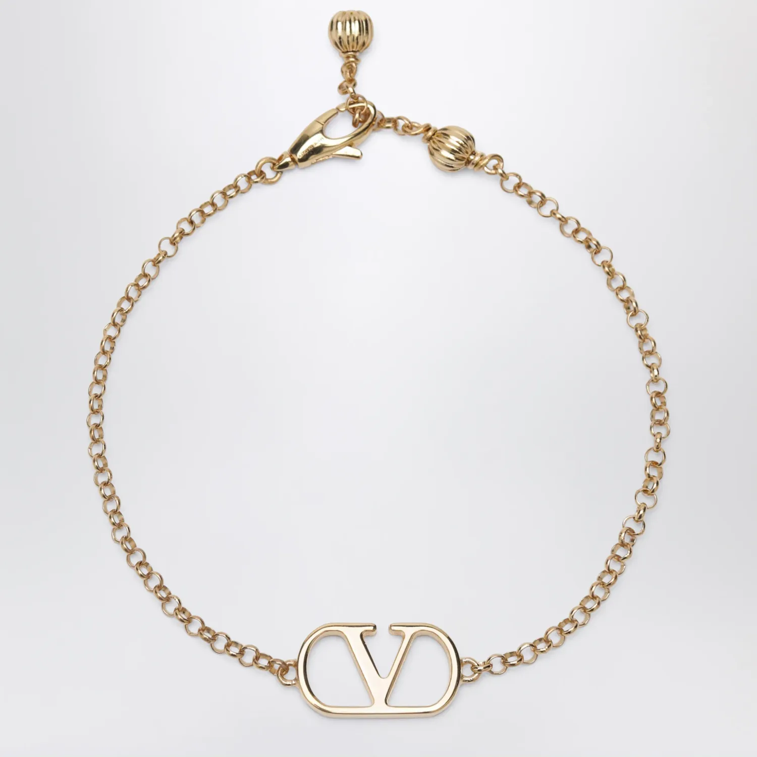 Valentino Garavani VLogo Signature bracelet in gold-tone brass