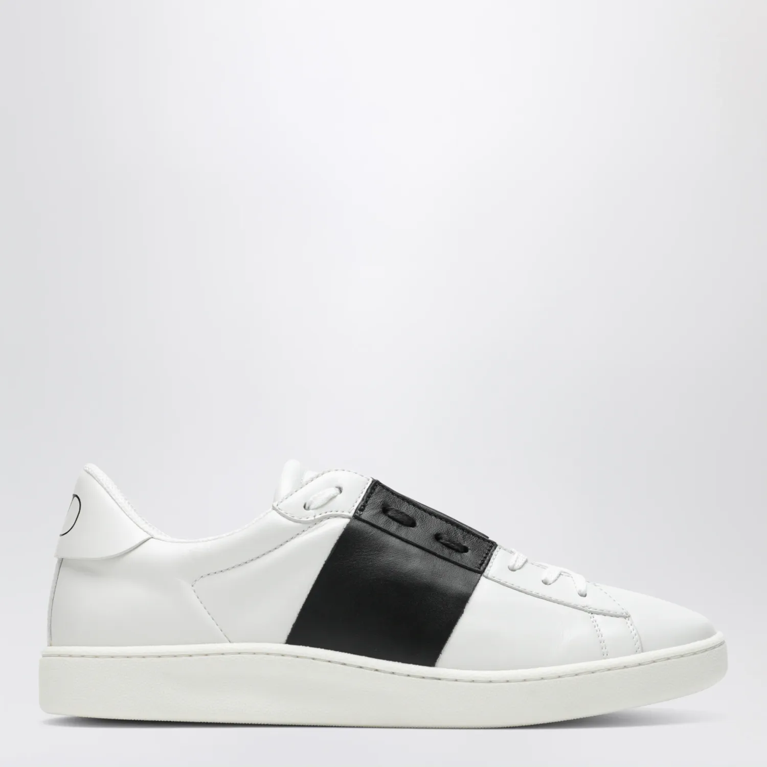 Valentino Garavani Open Royco nappa calfskin sneakers in white/black