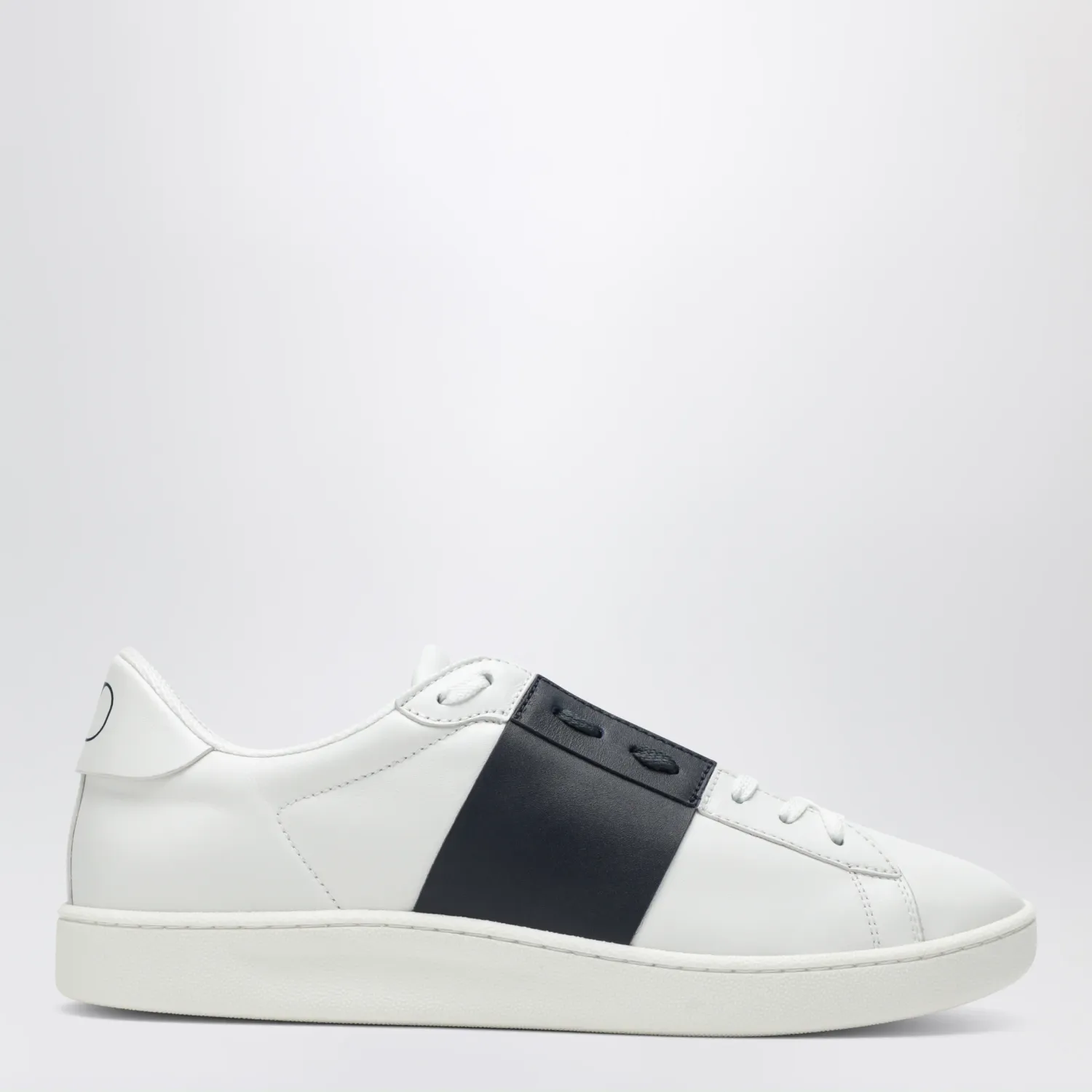 Valentino Garavani Open Royco nappa leather sneakers in white/navy