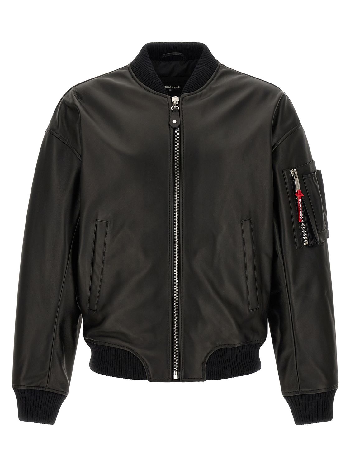 Dsquared2 Leather Bomber Jacket