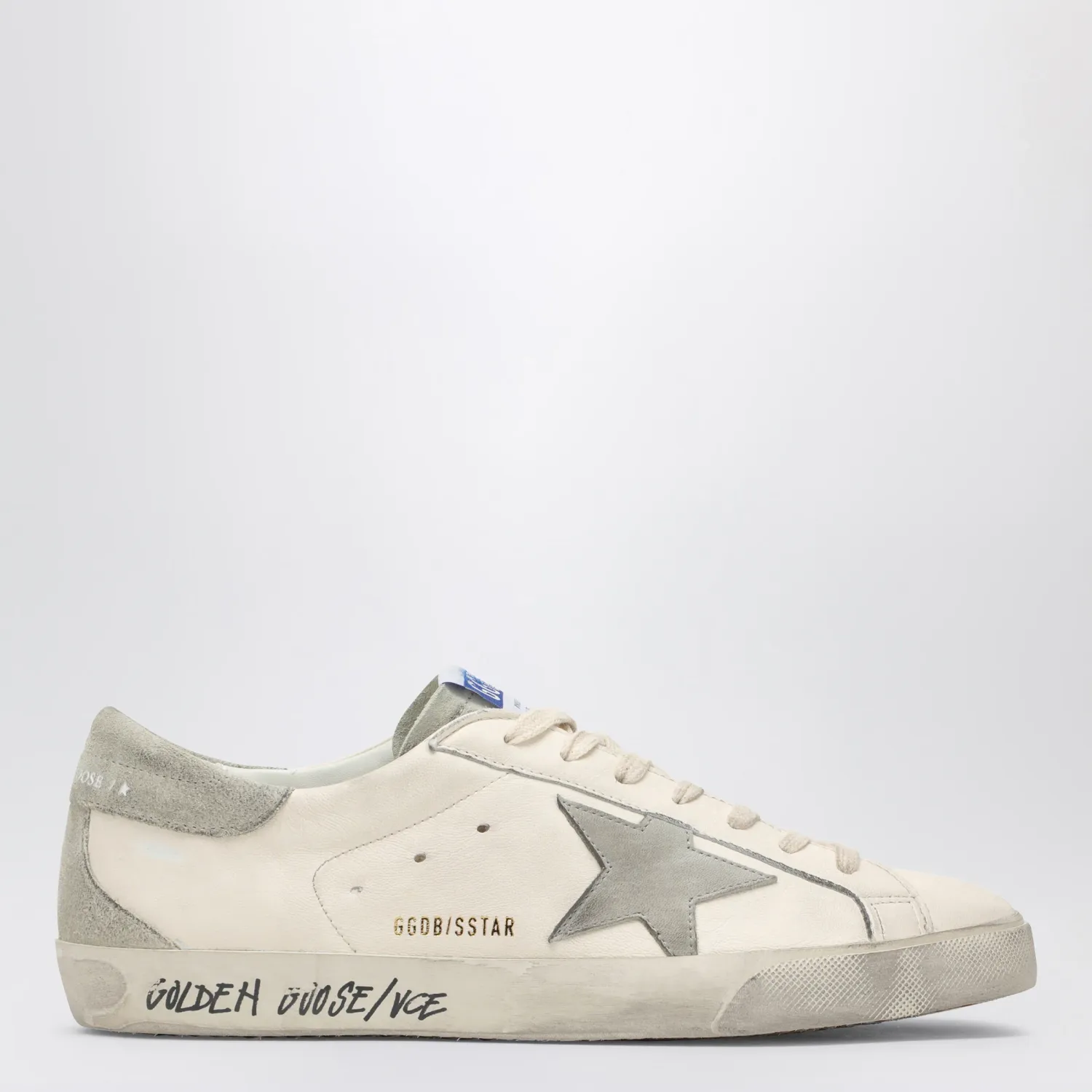 Golden Goose White/Grey Super-Star Sneakers