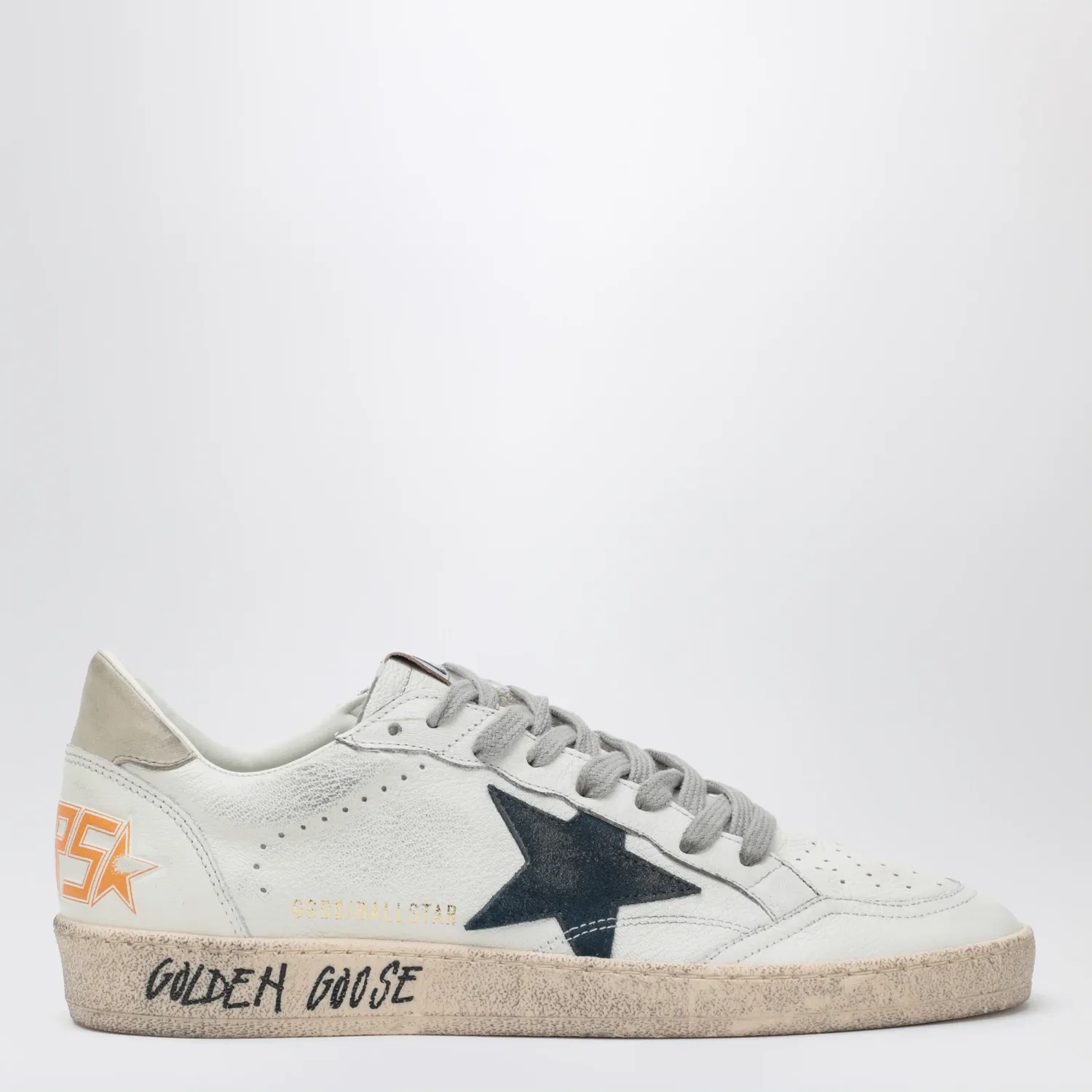 Golden Goose Ball Star Sneakers in white/blue/ice
