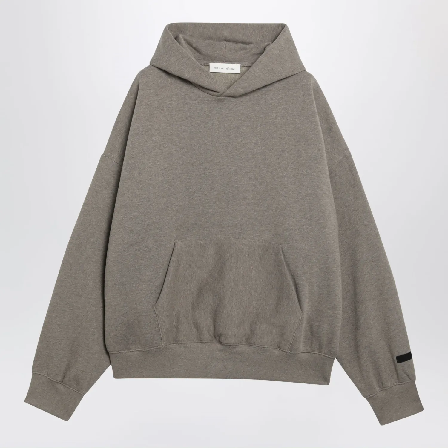 Fear of God Essentials Taupe cotton fleece hoodie